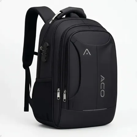 Mochila Notebook Masculina Reforçada Impermeável Executiva Viagem Anti Furto Grande 35l Forpak Preto Liso