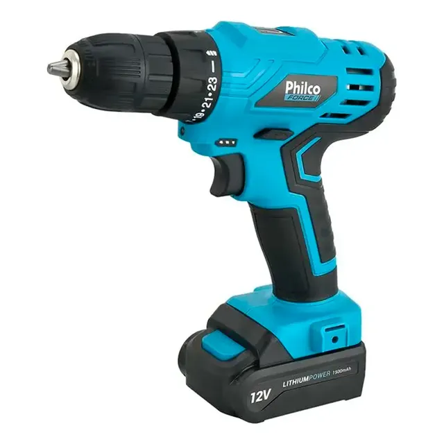Parafusadeira Force Bivolt 2 Em 1 800rpm Ppf12 Philco Azul 127/220v
