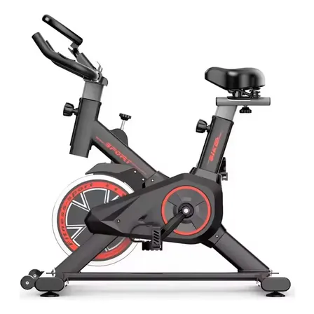 Bicicleta Spinning Ergométrica Vertical Inércia Bike Fitness Cor Vermelho