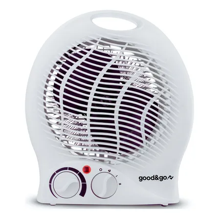Aquecedor Caloventor Elétrico Good&Go 2000W Portátil Com Termostato Branco