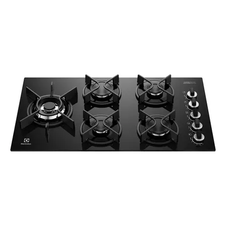 Cooktop 5 Bocas A Gás Electrolux Chamaprecisa (ke5gw) Cor Preto 127/220v