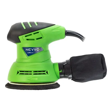 Lixadeira Elétrica 240W Roto Orbital 12.000 OPM Profissional 5" 125mm Com Coletor de Pó Nevvo