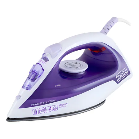 Ferro De Passar Roupa À Seco Ou Vapor Black Decker Fx1050 Lavanda