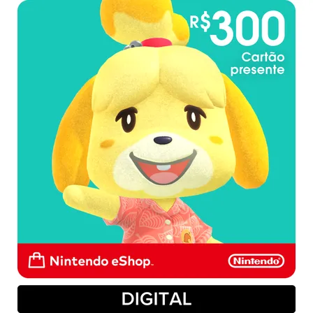 Nintendo Gift Card Eshop R$ 300 (digital)