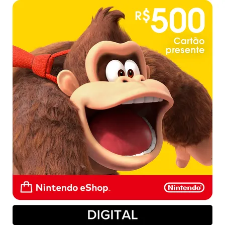 Nintendo Gift Card Eshop R$ 500 (digital)