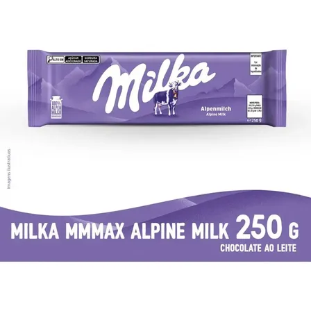 Chocolate Milka Ao Leite Tablete 250g Alpenmilch