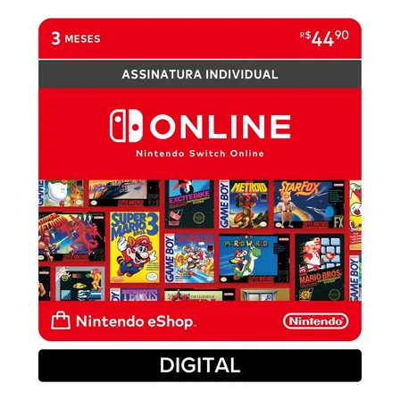 Nintendo Switch Online Assinatura 3 meses (Digital)