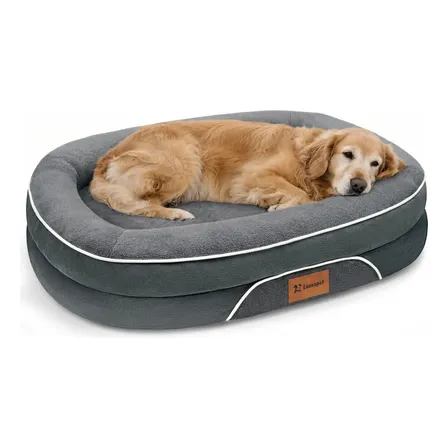 Cama Pet Grande Caminha Cachorros sofá luxo Suporte Cervical Espuma De Ortopédica C/fundo Impermeável 89×71×15