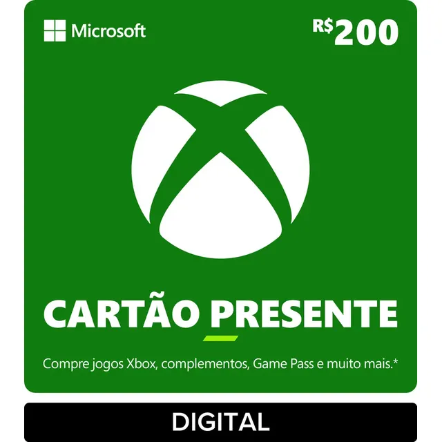 Xbox Cartão Presente R$ 200 Gift card (Digital)