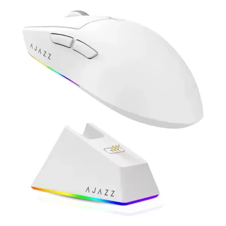 Mouse Sem Fio Ajazz Aj139 V2 Mc Sensor Pixart Paw3311 Branco