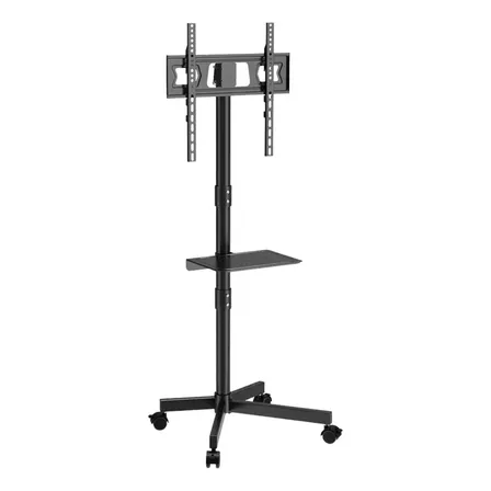 Suporte Pedestal Para Tv De 23 A 60 Com Rodinhas Bandeja Cor Preto