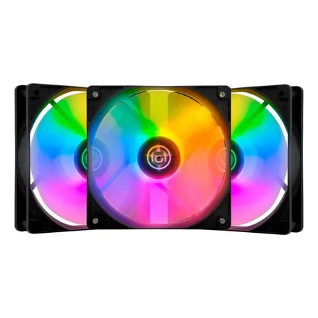 Kit 3 Fans Tgt Striker Rainbow 120mm - Tgt-stk3-blrbw