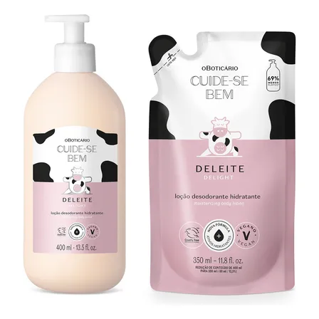 Combo Cuide-se Bem Deleite: Loção Corporal 400ml + Refil 350ml