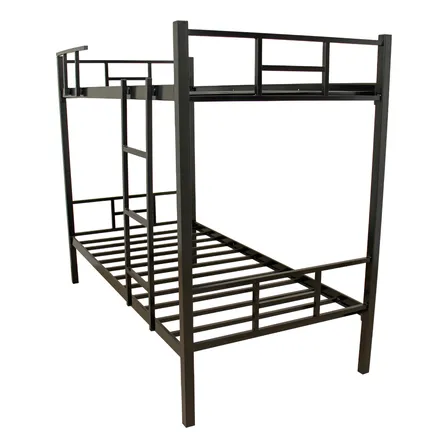 Cama Beliche Solteiro Militar Com Escada Aço Ferro Reforçado Metalon 150kg