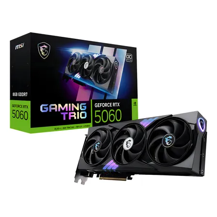 Placa De Vídeo Msi Rtx5060 Gaming Trio Oc 8gb Gddr7 128bits