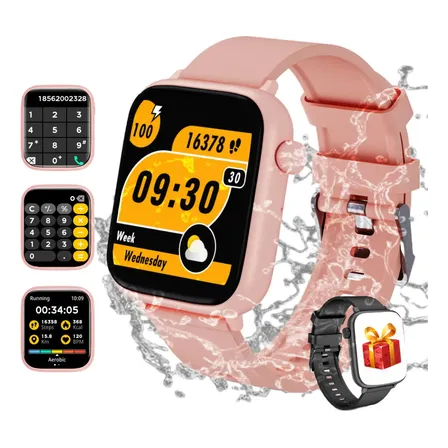 Relógio Inteligente Smartwatch Bluetooth 1.83" Ip68 Impermeável Ultra Aiyin X12 Ultra Max Masculino E Feminino Cor Rosa Para Android Ios Modos Esporte 46.5mm Chamada Presente Pulseira Para Silicone