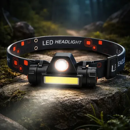 Lanterna Cabeça Recarregável LED Branca USB IPX4 Ajustável Tática Camping Trilha Corrida Ciclismo Mãos Livres Iluminação Frontal Pro Power