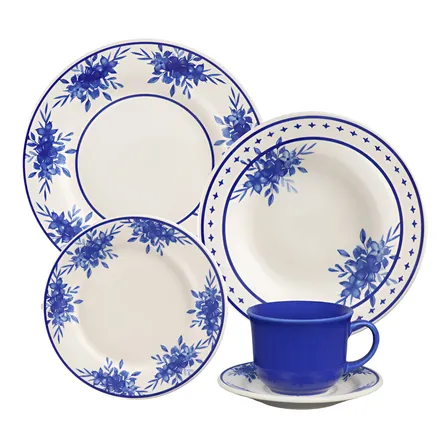 Aparelho De Jantar 24 Peças July Biona Donna 24 Estampado Floral