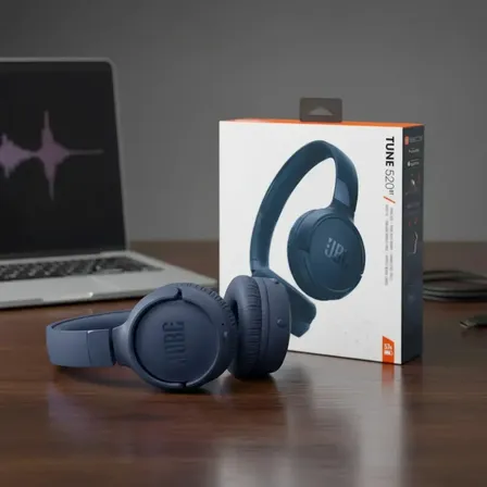 Fone De Ouvido Headphone Bluetooth Jbl Tune 520bt Cor Azul