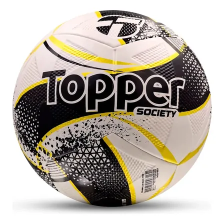 Bola De Futebol Society Topper Slick Ultra Dupla Colagem Oficial Original Usee Brasil Preto E Dourado