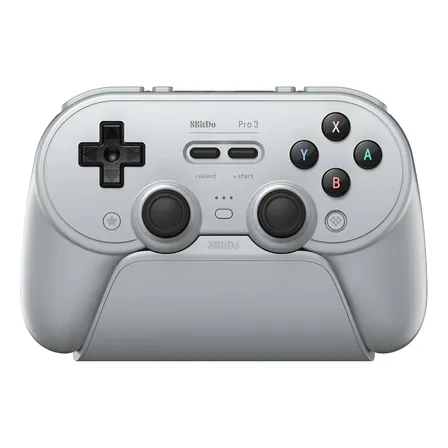 Controle 8bitdo Pro 3 Bluetooth Cinza Compatível Switch Android Pc