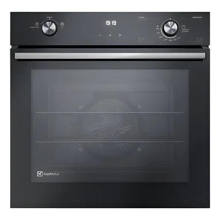 Forno de convecção a gás preto embutido Electrolux 80l Effic