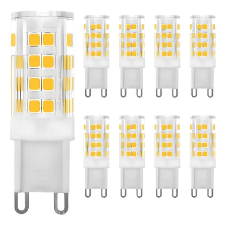 Kit 10 Lâmpada Led G9 5w Halopin Lustre 110v 220v 3000/6500k
