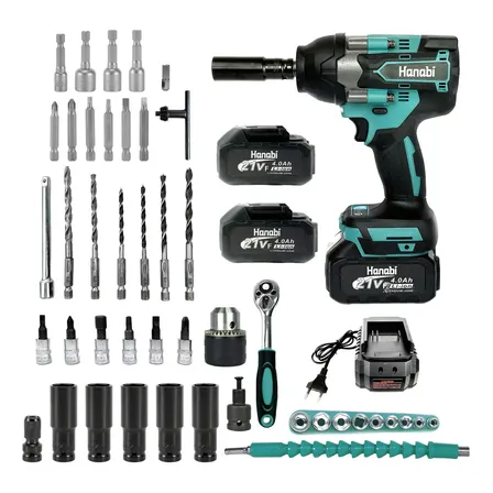 Chave De Impacto Parafusadeira Sem Fio 600nm Brushless Cor Azul-petróleo Frequência 50hz / 60hz 127/220v