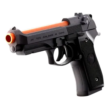 Pistola Ma93 De Brinquedo Com Efeito Blowback Tiro Continuo Cor Boletta Preta