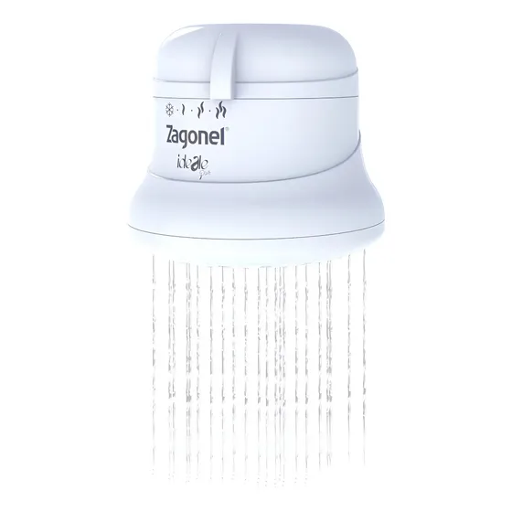 Chuveiro Elétrico Zagonel Ideale Plus Branco 4 Temperaturas 5.5kW