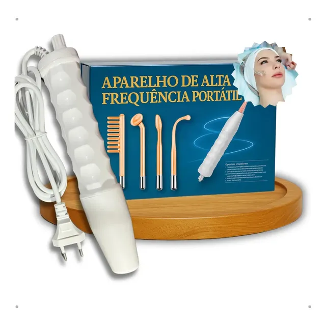 Aparelho Cuphead CH-1265 Estética Alta Frequência Portátil Facial Capilar Limpeza Pele Eletroterapia Skin Care Profissional Anti Rugas