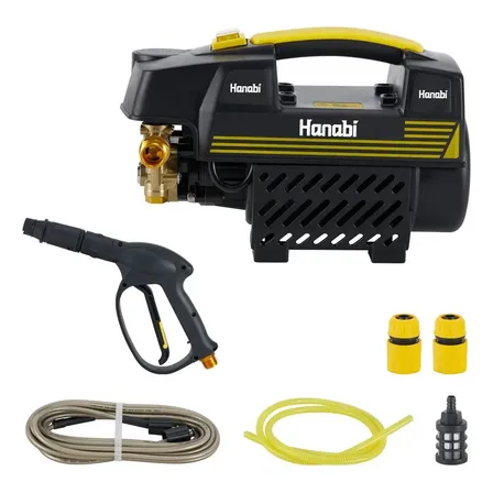 Lavadora De Alta Pressão Elétrica Portátil Regulável Jato Cor Preto Frequência 50 Hz / 60 Hz 1500w 1500PSI 300l/h 220v -hanabi