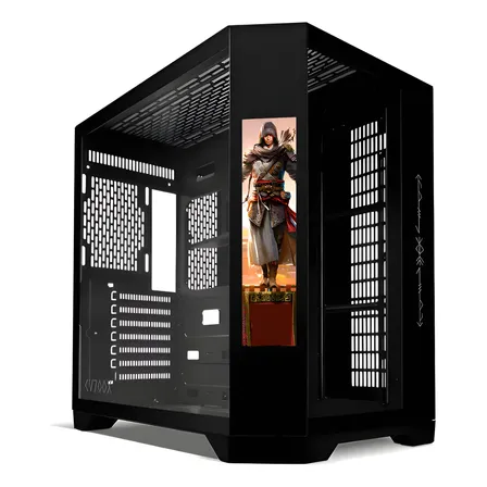 Gabinete Gamer Mancer Cv700x,m-tower,tela Lcd,l.vidro, Preto