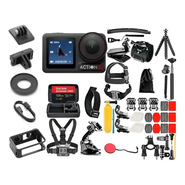 Câmera Dji Osmo Action 5 Pro ( Visiontech Combo ) Cinza-escuro