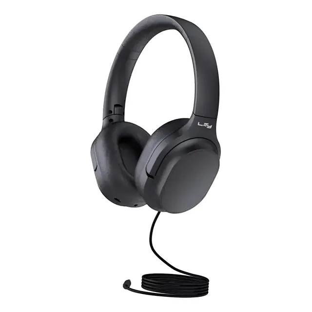 Fone De Ouvido Over-ear Lity H09p Com Fio P2 Estudo E Lazer Preto