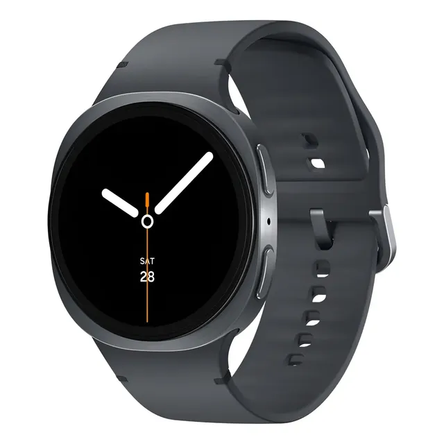 Samsung Galaxy Watch8 Smartwatch 40mm Bt, Galaxy Ai Caixa Grafite Pulseira Grafite Bisel Prateado Desenho Da Pulseira Milanês