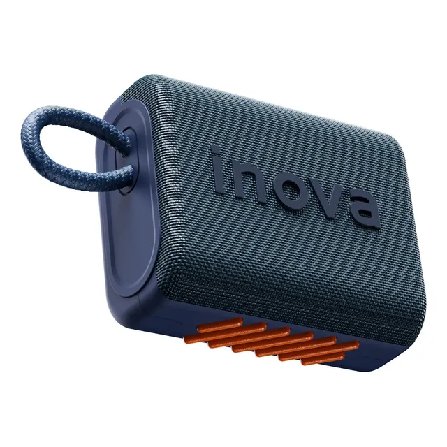 Inova Caixa De Som Mini Bluetooth Tws Grave Potent Com Radio - Azul 5v
