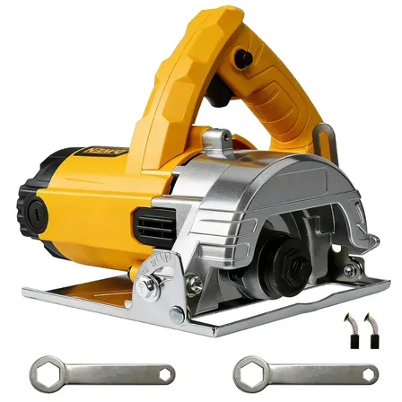 Serra Mármore Concreto Profissional 1400w 12800RPM Tamanho do disco 125mm Diametro do furo 20mm M-211 Mestri 220v Cor Amarelo