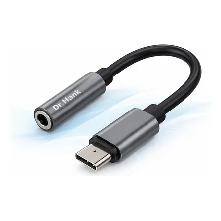 Cabo Adaptador Tipo C Para P2 3,5mm Som Estéreo Conector Metálico Reforçado Plug And Play Pvc Flexível Compatível Com Dispositivos Digitais Portátil Resistência Dr Hank