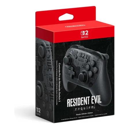 Controle Para Switch 2 Pro Resident Evil Requiem Nintendo Preto
