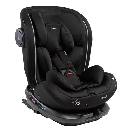 Cadeirinha Para Carro Girassol 360° 36kg Isofix Preto Voyage Liso Preto