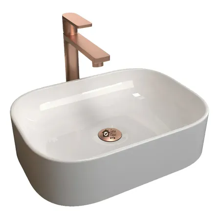 Cuba P/ Banheiro Lavabo Rectangular De Apoio Sobrepor Branco Brilhante Ache Aqui Lar