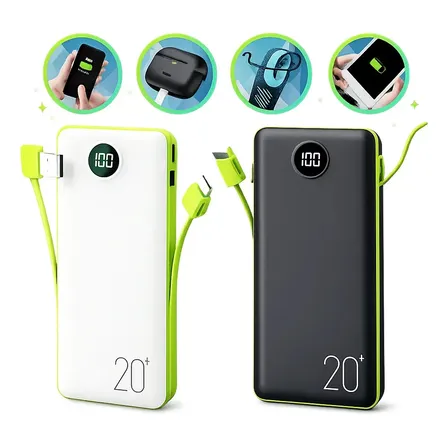 Carregador Portátil 20000mah 4legacy Power Bank Rápido Display Para iPhone Samsung Xiaomi