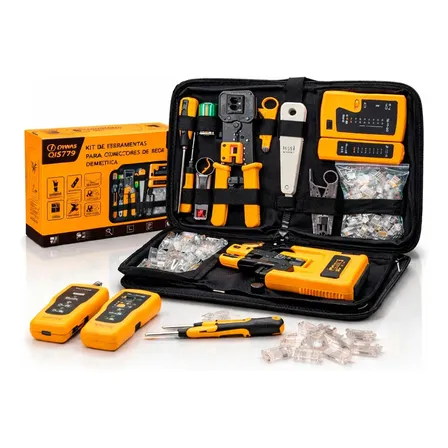 Kit Ferramentas Rede Profissional Com Testador E Estojo