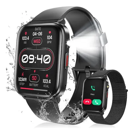 Smartwatch NOVANTE HT 1288 tela de 1.83" com pulseira de silicone - cor preto