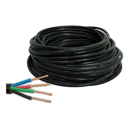 Cabo Flexível Pp 100% Cobre Extensão 4x2,5mm Rolo 100 Metros