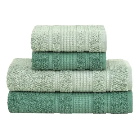 Jogo De Toalhas Buddemeyer Bella Extra Soft Banho 4 Verde/verde Lisa