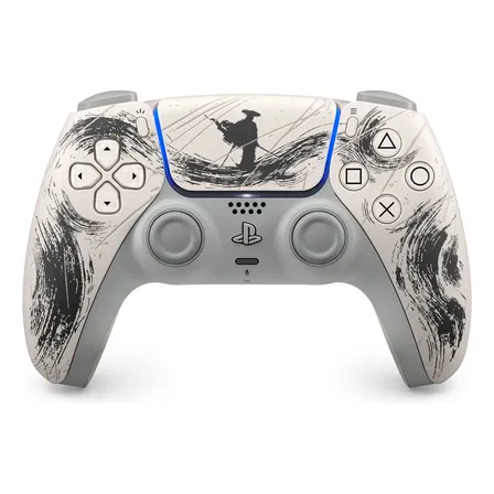 Controle Ps5 Dualsense Edição Limitada Ghost Of Yotei Preto.