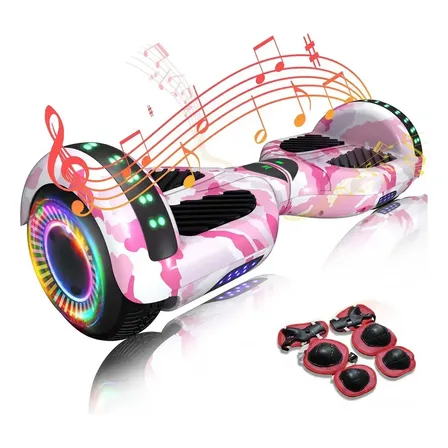 Skate Elétrico Smart Balance Hoverboard Rosa 6.5 Polegadas Bluetooth Rose