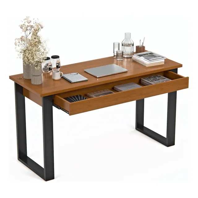 Mesa Escrivaninha Para Escritório Com Gaveta Estilo Industrial Web Home Móveis